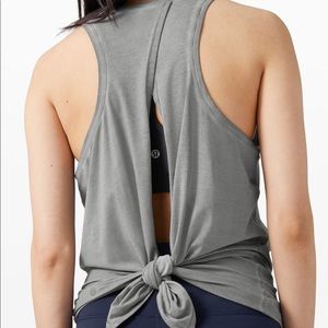 Lululemon Light Grey Tied Up Tank